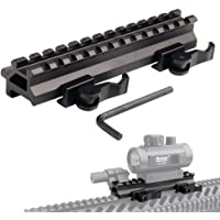 KnightTec Tactical Picatinny Riser Mount Rails Dual 90 y 45 Grados de liberación rápida Detach 13-Slot Medium Profile…
